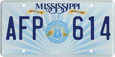 MS license plate AFP614