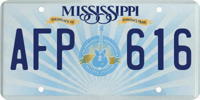 MS license plate AFP616