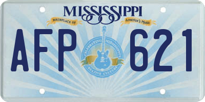 MS license plate AFP621
