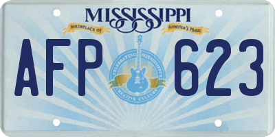 MS license plate AFP623