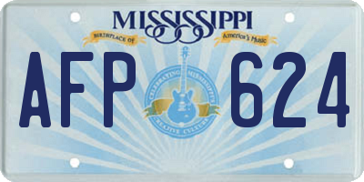 MS license plate AFP624