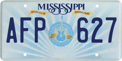 MS license plate AFP627