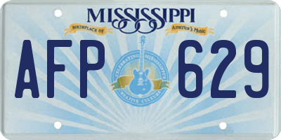 MS license plate AFP629