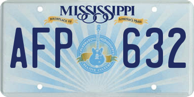 MS license plate AFP632