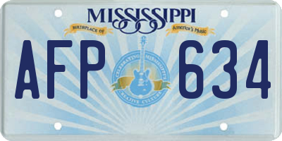 MS license plate AFP634