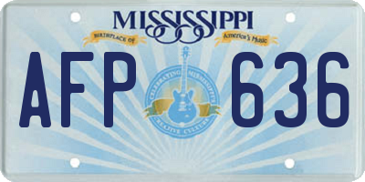 MS license plate AFP636