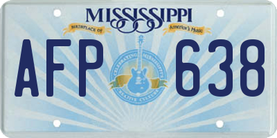 MS license plate AFP638