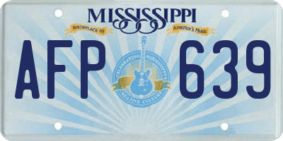 MS license plate AFP639