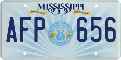 MS license plate AFP656