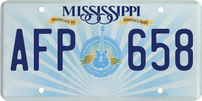 MS license plate AFP658