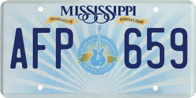 MS license plate AFP659