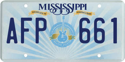MS license plate AFP661