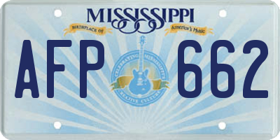 MS license plate AFP662