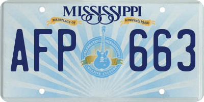 MS license plate AFP663