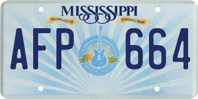 MS license plate AFP664