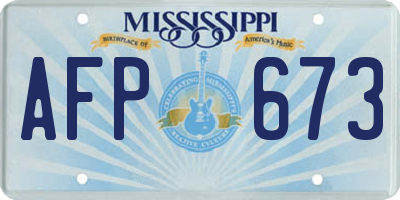 MS license plate AFP673