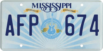 MS license plate AFP674