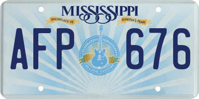 MS license plate AFP676