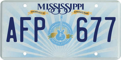 MS license plate AFP677