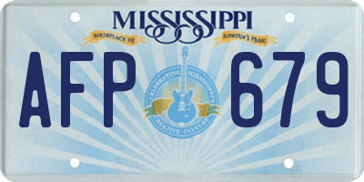 MS license plate AFP679