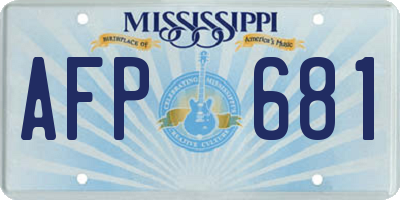 MS license plate AFP681