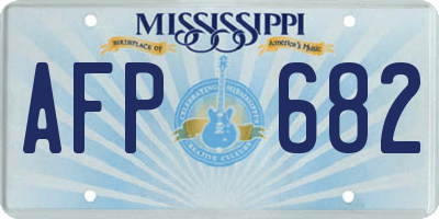 MS license plate AFP682