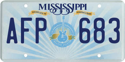 MS license plate AFP683