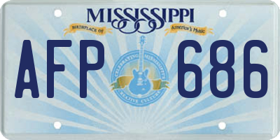 MS license plate AFP686