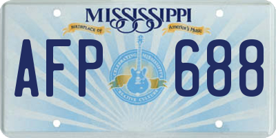 MS license plate AFP688