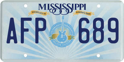 MS license plate AFP689