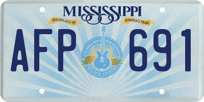MS license plate AFP691