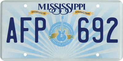 MS license plate AFP692