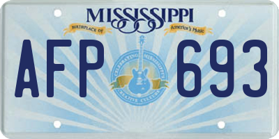 MS license plate AFP693