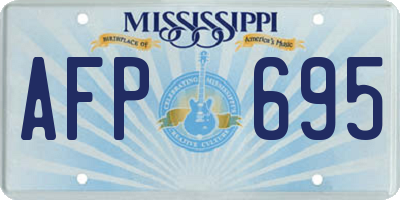 MS license plate AFP695