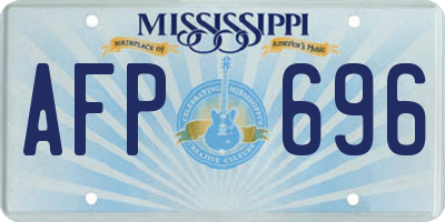 MS license plate AFP696