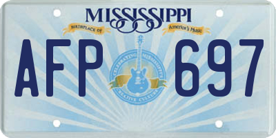 MS license plate AFP697