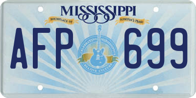 MS license plate AFP699