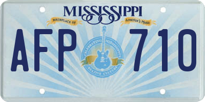 MS license plate AFP710