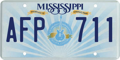 MS license plate AFP711