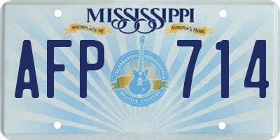 MS license plate AFP714