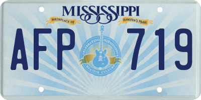 MS license plate AFP719