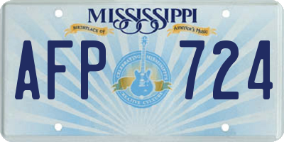 MS license plate AFP724