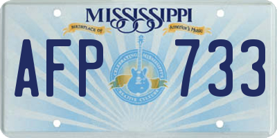 MS license plate AFP733