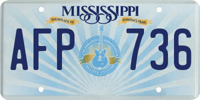 MS license plate AFP736