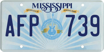 MS license plate AFP739
