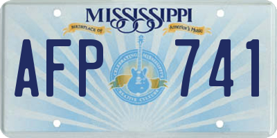 MS license plate AFP741