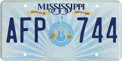MS license plate AFP744