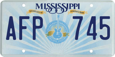 MS license plate AFP745