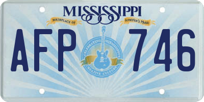 MS license plate AFP746