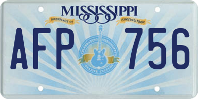 MS license plate AFP756